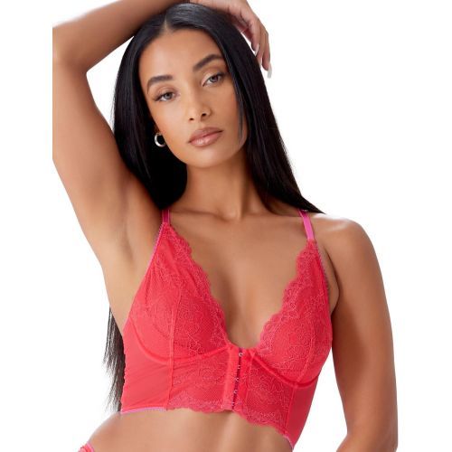 Gossard Superboost Lace Deep V Bralette - Rose Red