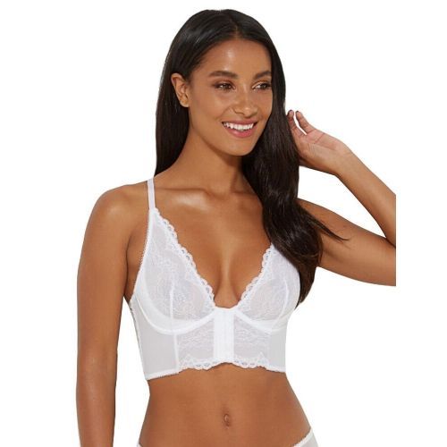 Gossard Superboost Lace Deep V Bralette - White