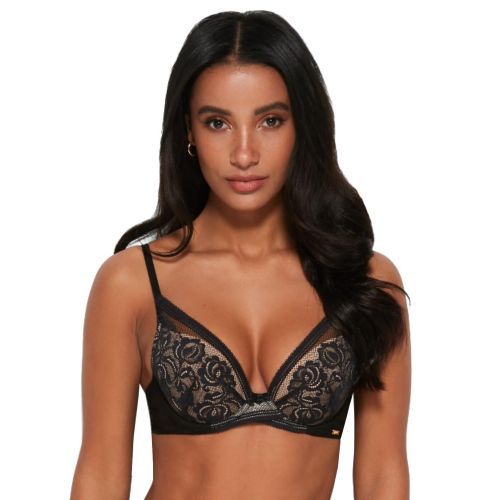 Gossard Encore Padded High Apex Bra - Black/Beige