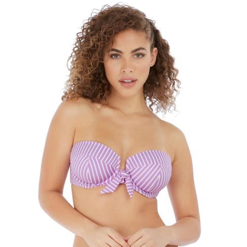Freya Beach Hut Bandeau Bikini Top - Cassis