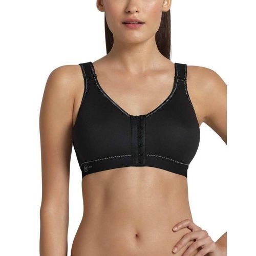 Anita Active Frontline Open Front Closure Sports Bra - Black