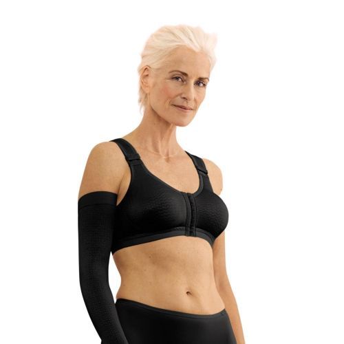 Anita Care London Lymph Relief Bandage Front Closure Bra - Black