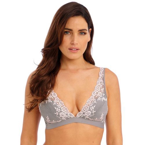 Wacoal Embrace Lace Soft Cup Bra - Smoke/Crystal Pink