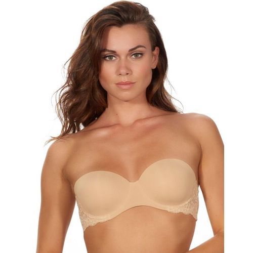 After Eden Basic Strapless Lace Bra - Nude/Powder