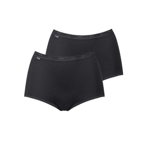 Sloggi Basic+ Maxi Brief 2 Pack - Black