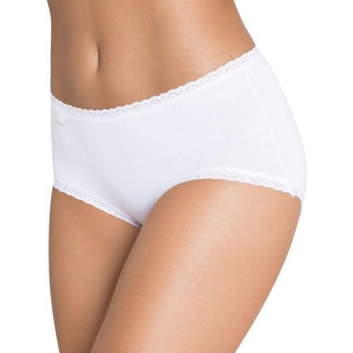 Sloggi 24/7 Cotton Lace Midi Brief 3 Pack - White