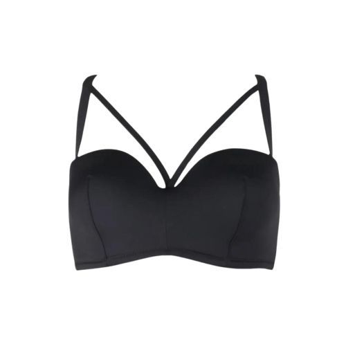 Pour Moi Space Strapless Padded Bikini Top - Black
