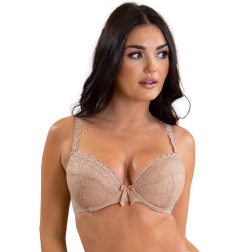 Pour Moi Rebel Padded Plunge Bra - Almond