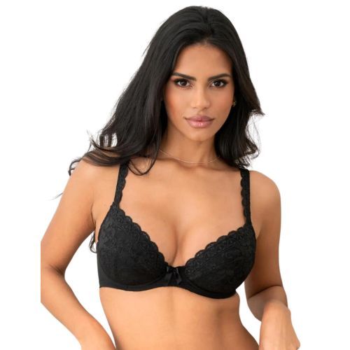 Pour Moi Rebel Padded Plunge Bra - Black