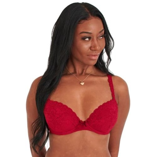 Pour Moi Rebel Padded Plunge Bra - Red