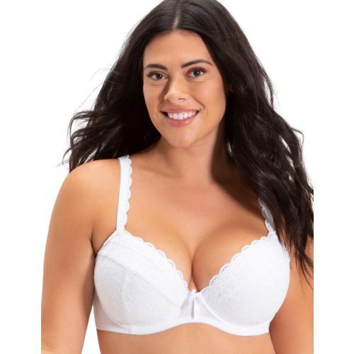 Pour Moi Rebel Padded Plunge Bra - White