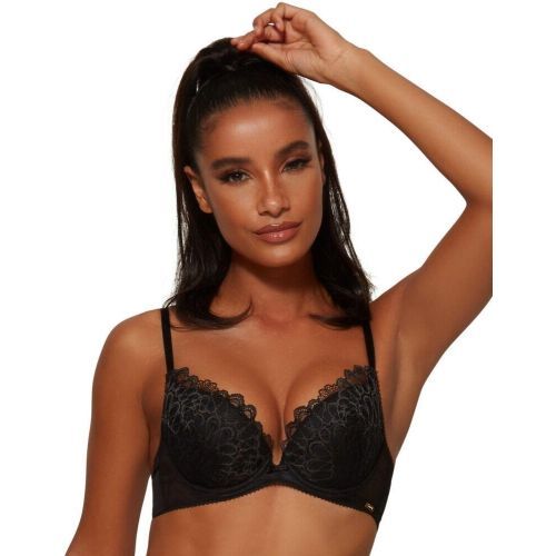 Gossard Swirl Padded Plunge Bra - Black