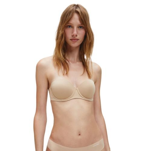 Calvin Klein Invisibles Strapless Push Up Bra - Bare