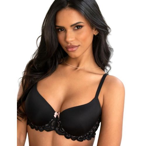 Pour Moi Romance Lightly Padded Balcony T Shirt Bra - Black