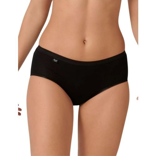 Sloggi Basic+ Midi Brief 2 Pack - Black