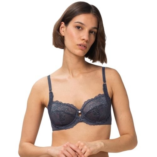 Triumph Wild Peony Florale Underwired Bra - Pebble Grey