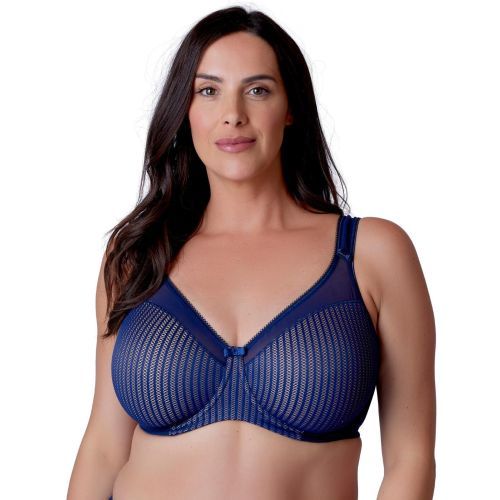 Berlei Beauty Stripe Smoothing Minimiser Bra - Deep Blue