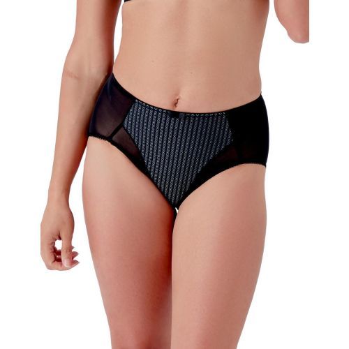 Berlei Beauty Stripe Deep Brief - Black/Grey
