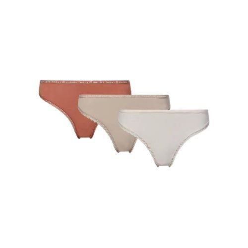 Tommy Hilfiger Hilfiger Lace Thong 3 Pack - Mineralize/Balanced Beige/Pale Pink