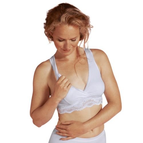 Carriwell Crossover Sleeping Nursing Bra - White