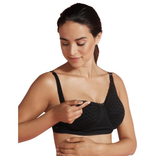 Carriwell Deluxe Nursing Bra with Carri-Gel - Black Check