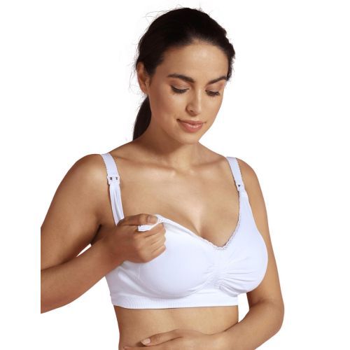 Carriwell Padded & Carri-Gel Nursing Bra - White