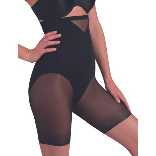 Miraclesuit Sexy Sheer High Waist Thigh Slimmer - Black