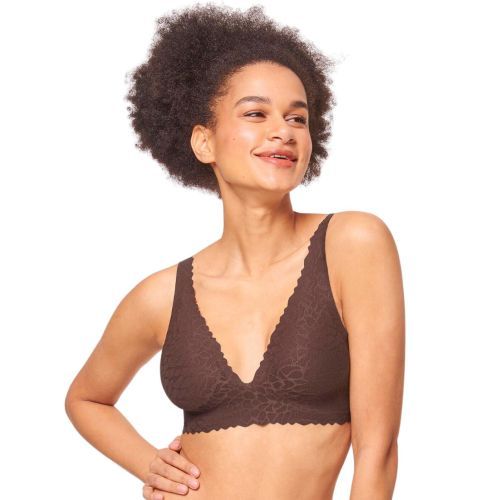 Sloggi Zero Feel Lace 2.0 Bralette Top - Ebony Brown