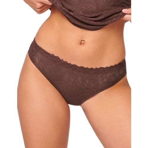 Sloggi Zero Feel Lace Brazilian Brief - Ebony Brown