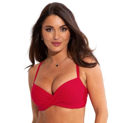 Pour Moi Free Spirit Twist Front Bikini Top - Red