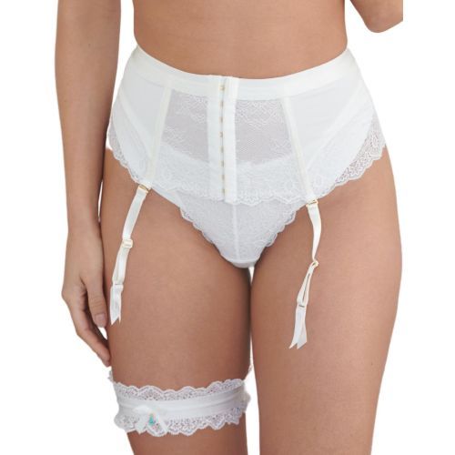 Pour Moi Divine Front Fastening Suspender - Ivory