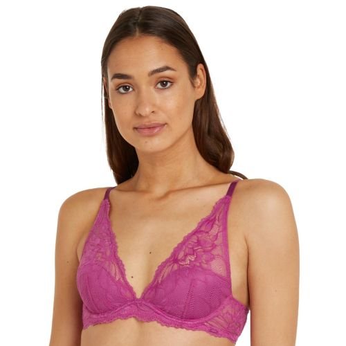 Calvin Klein Seductive Comfort Plunge Bra - Wild Aster