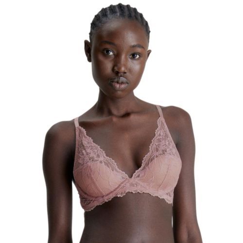 Calvin Klein Seductive Comfort Plunge Bra - Woodrose