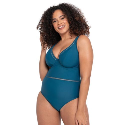 Curvy Kate First Class Plunge Swimsuit - Deep Teal
