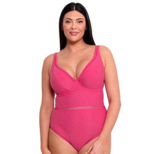 Curvy Kate First Class Plunge Swimsuit - Pink