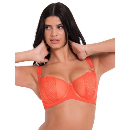 Scantilly by Curvy Kate Authority Balcony Bra - Lava Red