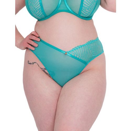Scantilly by Curvy Kate Authority Thong - Blue Lagoon