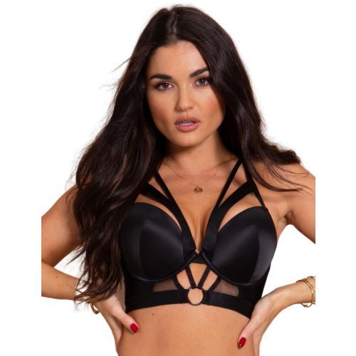 Contradiction By Pour Moi Obsessed Push Up Longline Bra - Black