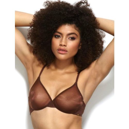 Gossard Glossies Sheer Bra - Rich Brown