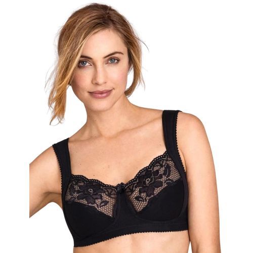 Miss Mary Of Sweden Lovely Lace Non Wired Full Cup Bra - Black