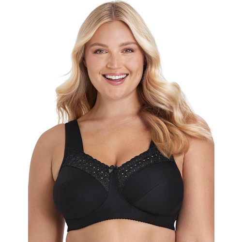 Miss Mary Of Sweden Broderie Anglaise Full Cup Non Wired Bra - Black