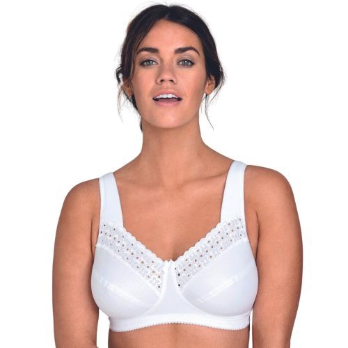 Miss Mary Of Sweden Broderie Anglaise Full Cup Non Wired Bra - White