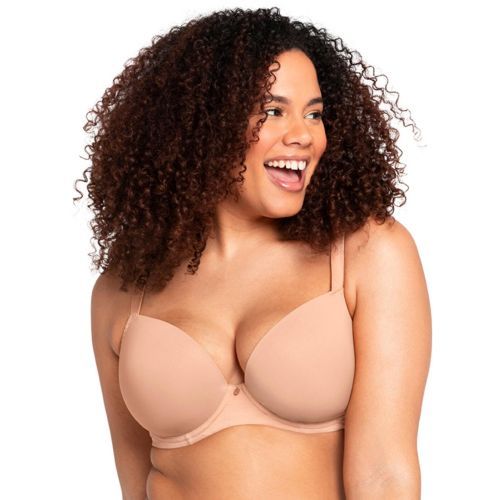 Curvy Kate Smoothie T Shirt Plunge Moulded Bra - Latte