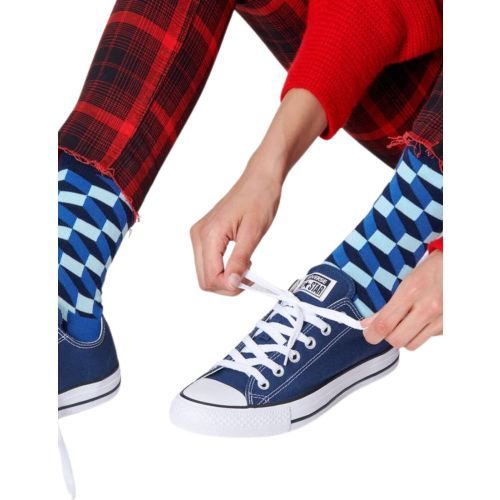 Happy Socks Filled Optic Sock - Blue