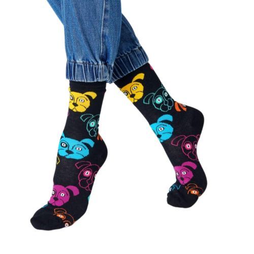 Happy Socks Dog Sock - Black