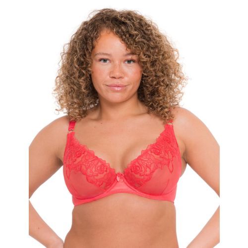 Curvy Kate Stand Out Scooped Plunge Bra - Fiery Red