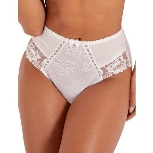 Pour Moi Sofia Lace Embroidered Deep Brief - White