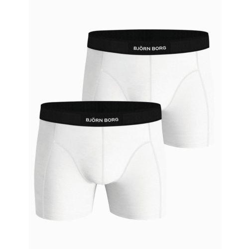 Bjorn Borg Premium Cotton Stretch Boxer 2 Pack - White