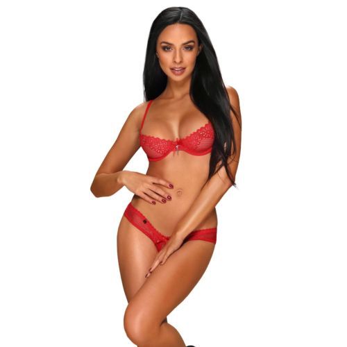Obsessive Alabastra 2 Piece Lingerie Set - Red