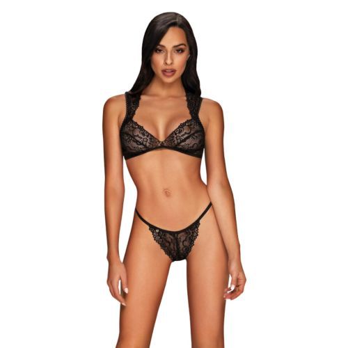 Obsessive Elisetta 2 Piece Lingerie Set - Black